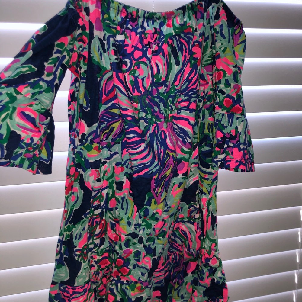 Lilly Pulitzer cold-shoulder swing dress (Girls)